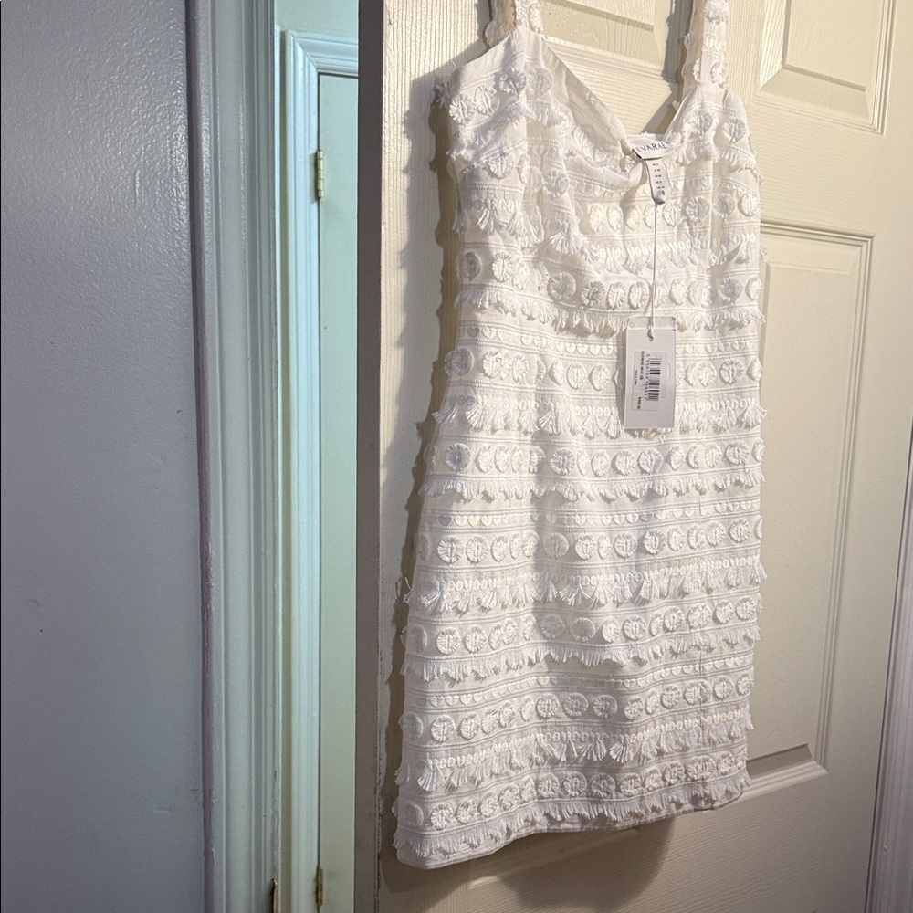 EVARAE White Embroidered Maxi Dress